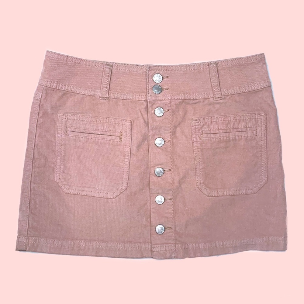 We the Free / Free People Mauve Pink Corduroy Mini Skirt Size 28